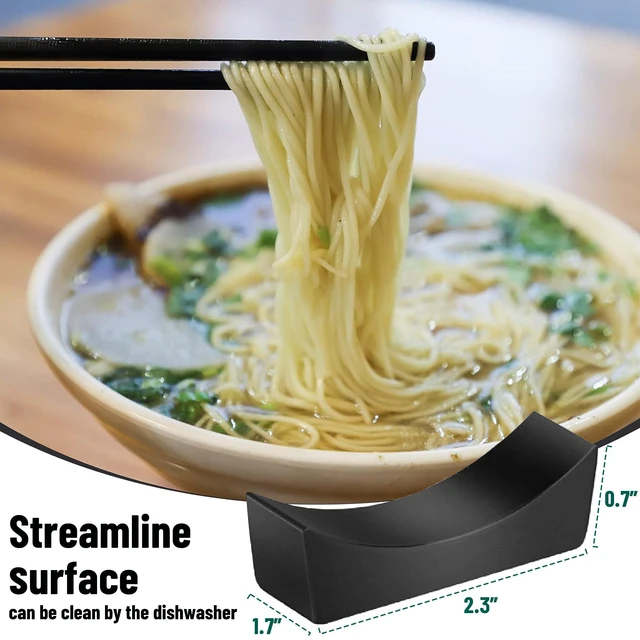 Alt view image 6 of 7 - Stainless Steel Chopsticks Rest, Knife Rest and Chopsticks Holder, Set of 4 (Black)