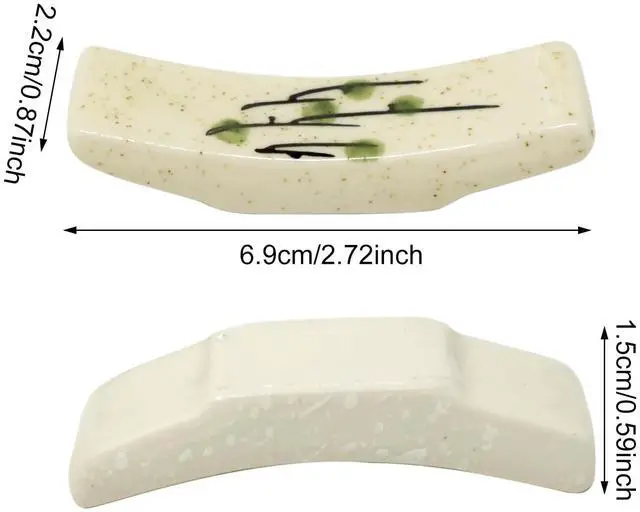 Alt view image 2 of 7 - 5PCS Fashion Ceramic Chopsticks Holder Japanese Style Antique Chopstick Rest Rack Stand Tableware for Chopsticks Forks Spoons Knives Paint Brushes