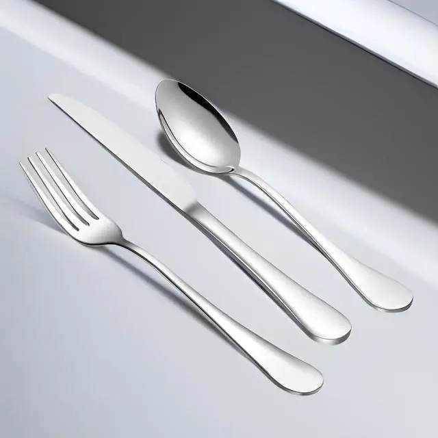 Alt view image 4 of 7 - Dinner Forks, Set of 6 Top Food Grade Stainless Steel Silverware Forks, Flatware Set,8 Inches, Mirror Finish & Dishwasher Safe, New Apartment Essentials Cutlery Set