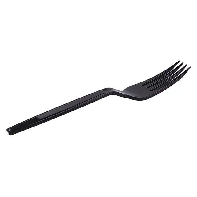 Alt view image 6 of 7 - Plastic Fork Disposable Individually Packaged Forks Black 7-Inch Commercial Take Away Forks,Super Hard Mass Heavy Individually Wrapped Fork 100 PCS