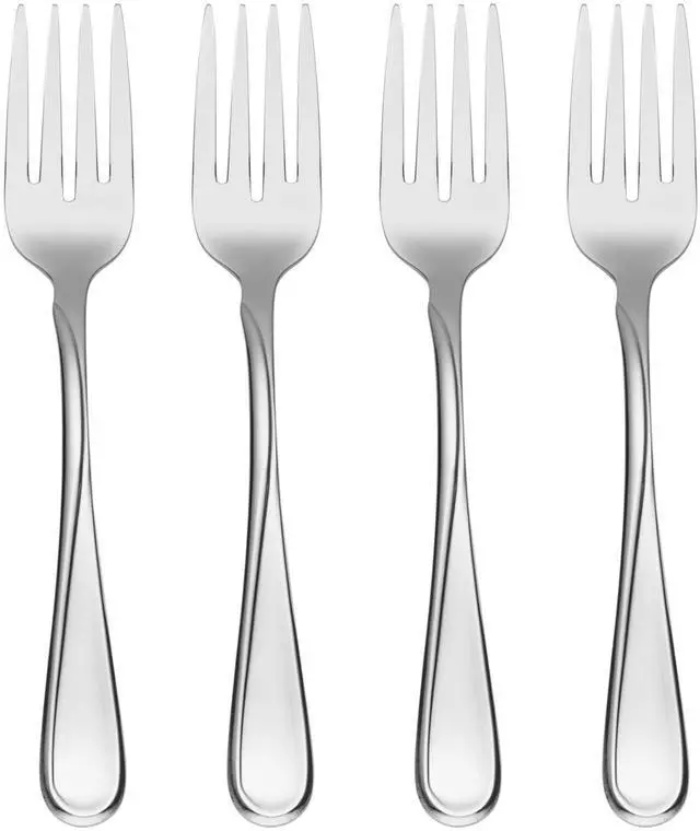 Main image of Silverware Set, Flight Everyday Flatware Salad Forks Set, Service For 4, 18/0 Stainless Steel, 6.65 x 1.04-Inch, Mirror Finish, Dishwasher Safe, Utensils Sets, Salad Fork (Silver, 4 Piece)