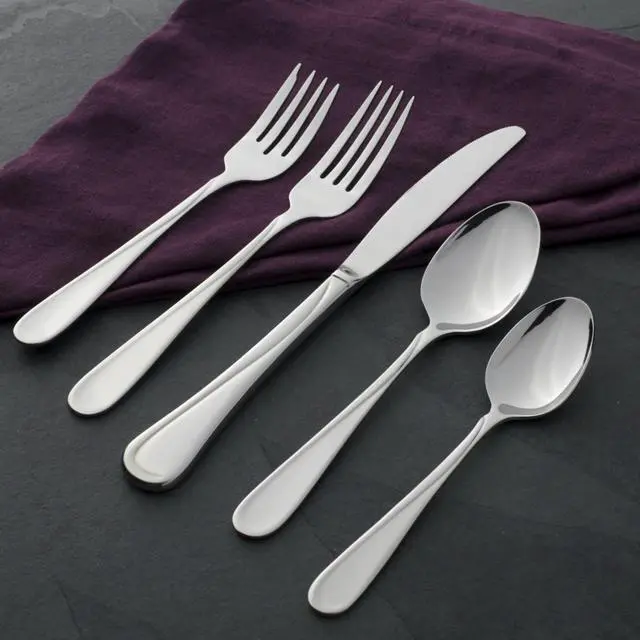 Alt view image 3 of 6 - Silverware Set, Flight Everyday Flatware Salad Forks Set, Service For 4, 18/0 Stainless Steel, 6.65 x 1.04-Inch, Mirror Finish, Dishwasher Safe, Utensils Sets, Salad Fork (Silver, 4 Piece)