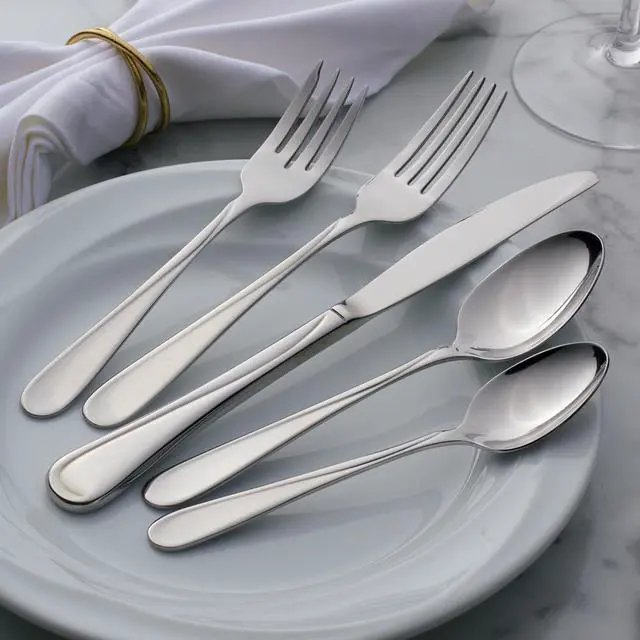 Alt view image 5 of 6 - Silverware Set, Flight Everyday Flatware Salad Forks Set, Service For 4, 18/0 Stainless Steel, 6.65 x 1.04-Inch, Mirror Finish, Dishwasher Safe, Utensils Sets, Salad Fork (Silver, 4 Piece)