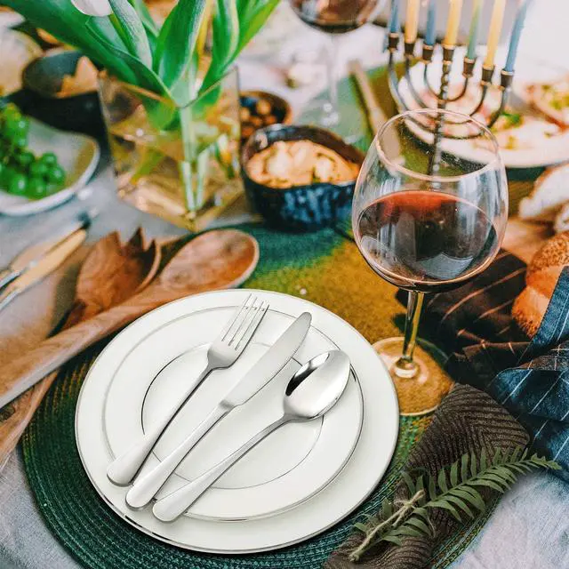 Alt view image 6 of 7 - Dinner Forks Set, Food-Grade 18/8 Stainless Steel Forks Silverware, Mirror Polished, Dishwasher Safe - Set of 12, 8 Inches