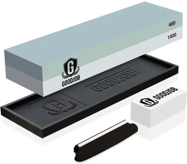 Main image of Premium Knife Sharpening Stone Kit with Angle Guide & Flattening Stone