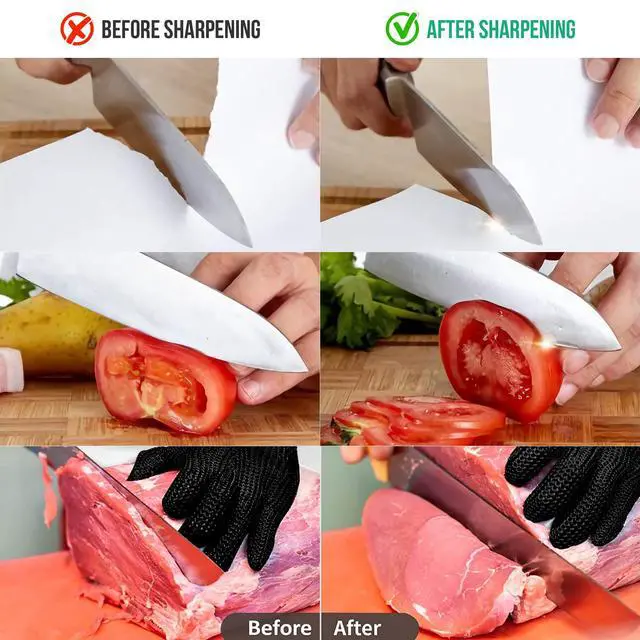 Alt view image 4 of 7 - Premium Knife Sharpening Stone Kit with Angle Guide & Flattening Stone