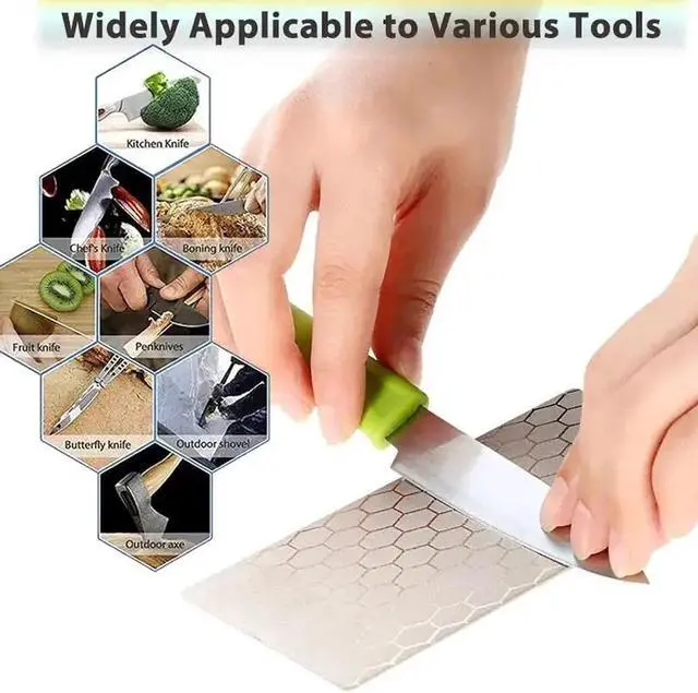 Alt view image 4 of 7 - Diamond Sharpening Stone, 5 Pcs Diamond Plates Featuring Extra Fine Grit
