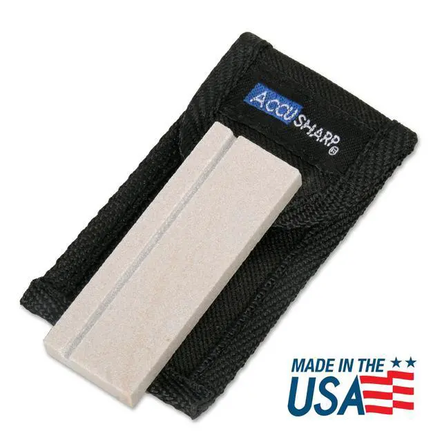 Alt view image 2 of 7 - Pocket Stone Sharpener with Pouch, 3 Inch Dual-Sided Sharpening Stone for Knives, Fish Hooks, Camping, Hunting Knives, Restores, Repairs & Hones Blades, Natural