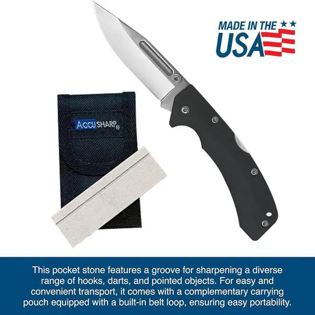 Alt view image 5 of 7 - Pocket Stone Sharpener with Pouch, 3 Inch Dual-Sided Sharpening Stone for Knives, Fish Hooks, Camping, Hunting Knives, Restores, Repairs & Hones Blades, Natural