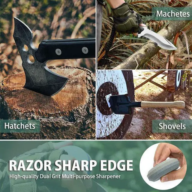 Alt view image 7 of 7 - Axe/Hatchet Sharpening Puck Whetstone Knife Sharpening Stone