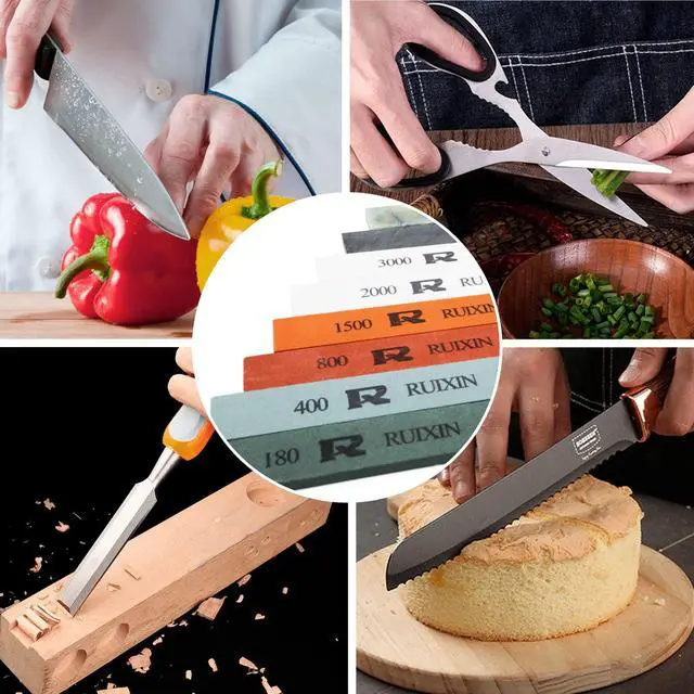 Alt view image 5 of 5 - PRO 8 Pcs Knife Sharpening Stones for PRO RX-008 RX-009 Knife Sharpener Fixed-Angle Kit, Professional Whetstone Set Without Base: 180/400/800/1500/2000/3000/5000/10000 Grit