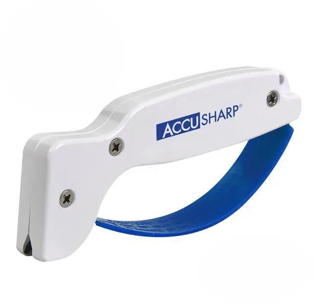 Main image of Knife Sharpener, Ergonomic Comfortable Handle, Compact & Easy to Use, Restore and Hone Straight & Serrated Knives, White