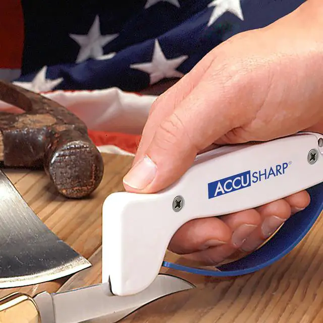 Alt view image 6 of 7 - Knife Sharpener, Ergonomic Comfortable Handle, Compact & Easy to Use, Restore and Hone Straight & Serrated Knives, White