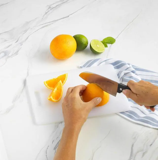 Alt view image 3 of 5 - Everyday Solid Polyethylene Cutting Board, 8 x 11-Inch, Non-Porous Plastic, White