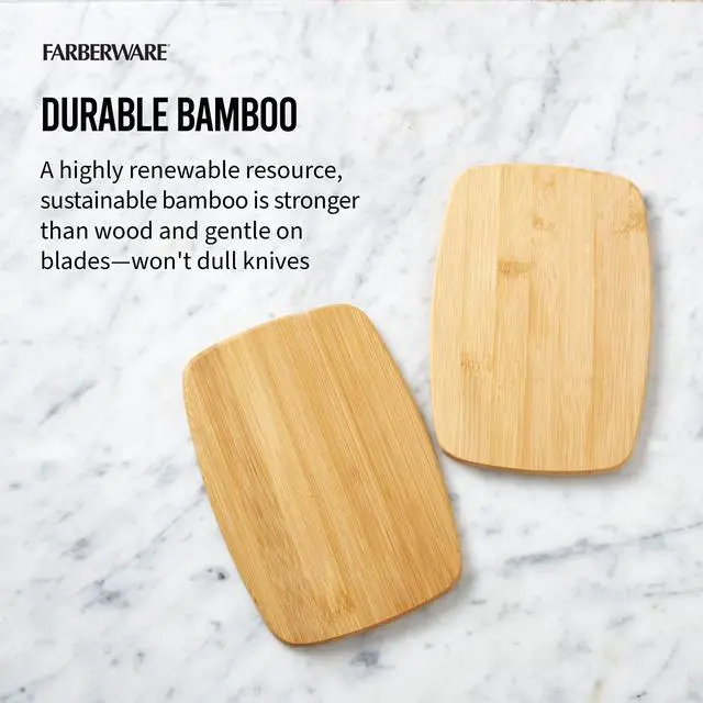 Alt view image 4 of 7 - 4-Piece Bamboo Cutting Board Set - Reversible Boards for Meal Prep, Charcuterie, Cheese and Entertaining, Natural Bamboo Kitchen Essential