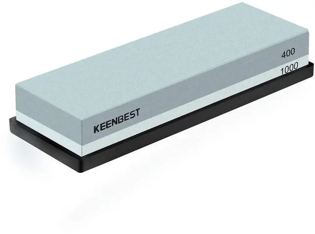 Main image of Actual Grit Premium Material Sharpening Stone 2 Side 400 1000 Whetstone Set Kitchen Knife Sharpener Stone Wet Stones for Sharping Knives Kit with Non-slip Rubber Base
