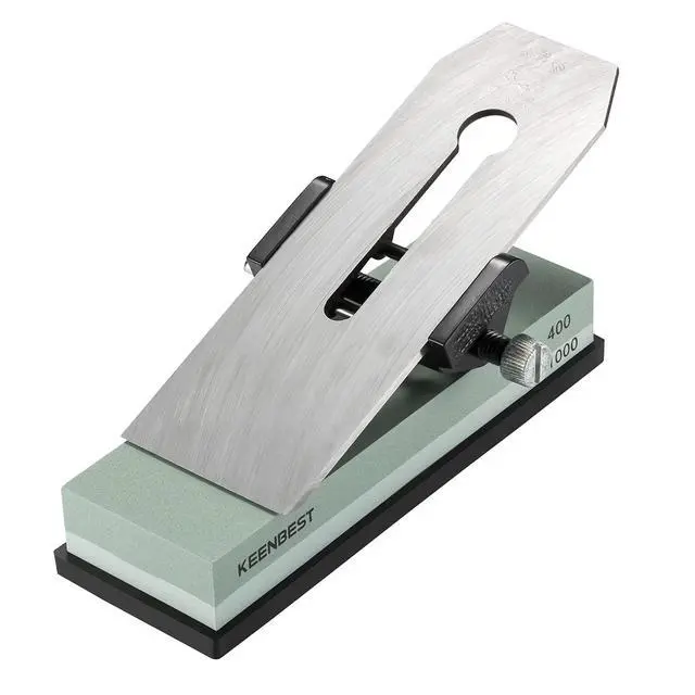 Alt view image 6 of 7 - Actual Grit Premium Material Sharpening Stone 2 Side 400 1000 Whetstone Set Kitchen Knife Sharpener Stone Wet Stones for Sharping Knives Kit with Non-slip Rubber Base