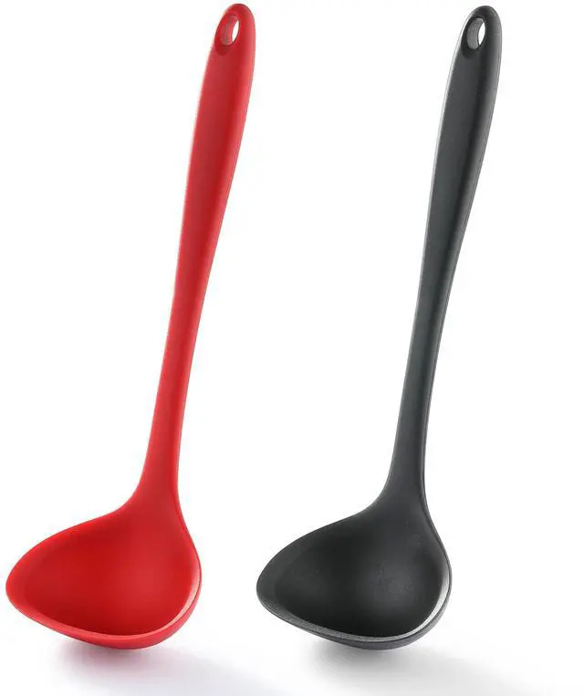 Main image of Silicone Soup Ladle Set for Cooking, Serving Sauces, Soups and Gravies