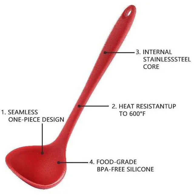Alt view image 3 of 7 - Silicone Soup Ladle Set for Cooking, Serving Sauces, Soups and Gravies