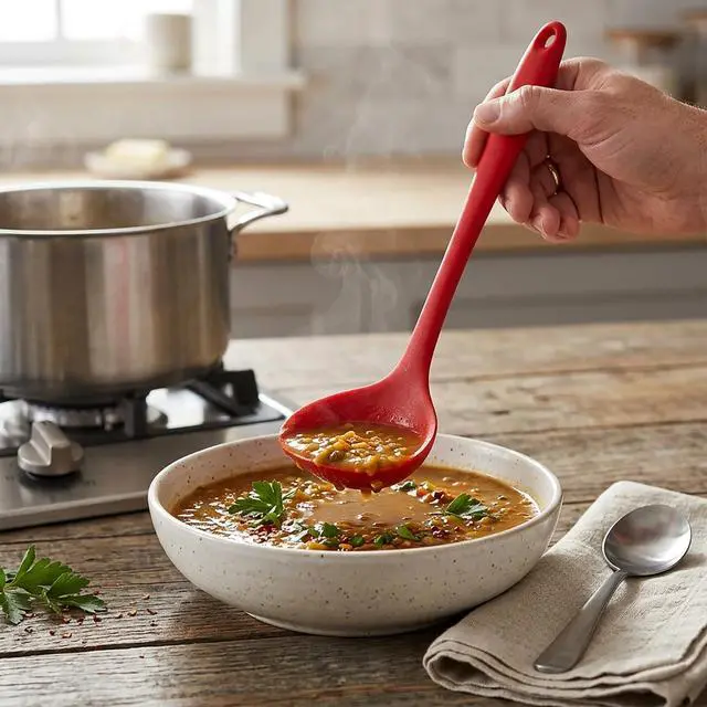 Alt view image 4 of 7 - Silicone Soup Ladle Set for Cooking, Serving Sauces, Soups and Gravies