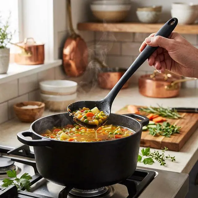 Alt view image 7 of 7 - Silicone Soup Ladle Set for Cooking, Serving Sauces, Soups and Gravies