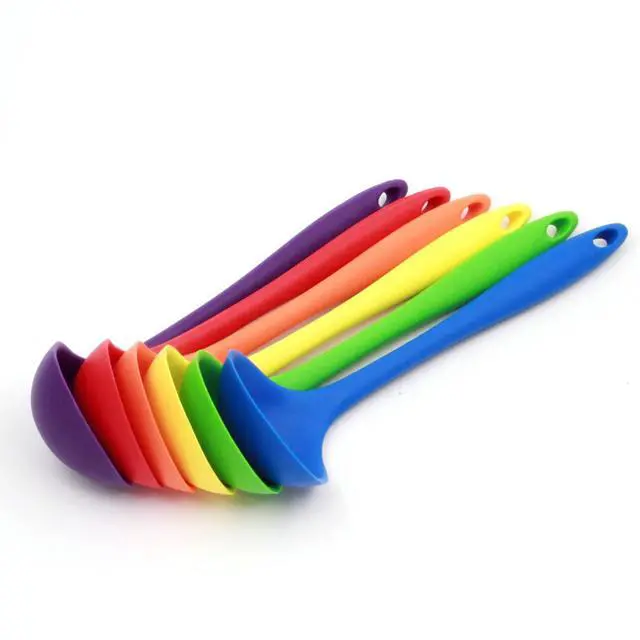 Alt view image 4 of 7 - Premium Silicone Cooking Ladle, 11.25 inch, Red