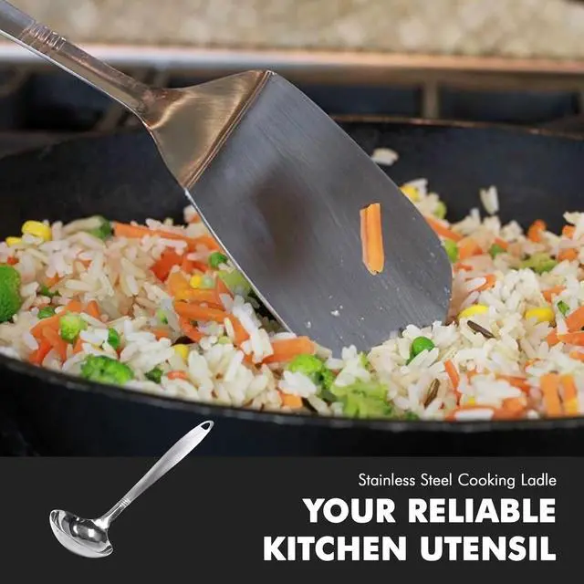 Alt view image 3 of 7 - Select Cooking Ladle, 11.5 inch, Stainless Steel