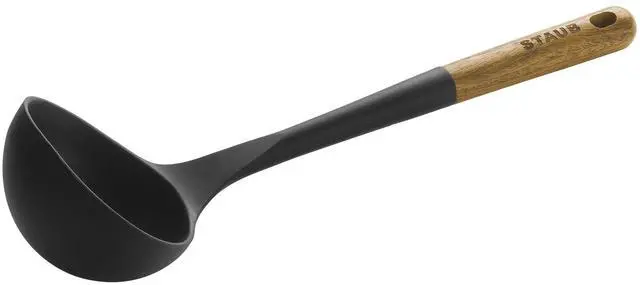 Main image of Soup Ladle, Cooking Utensil, Non-Stick Silicone, Black