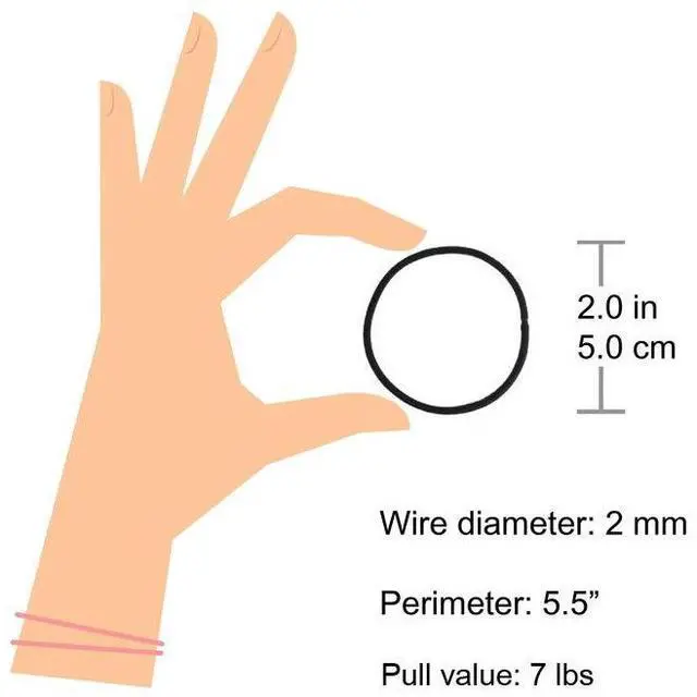 Alt view image 3 of 7 - no-metal girls elastic hair ties, women's black elastics, 2mm Hair elastics 50 Count