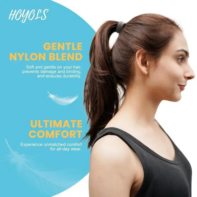 Alt view image 3 of 7 - Soft Hair Ties No Damage, 100 pcs Seamless Ponytail Holders