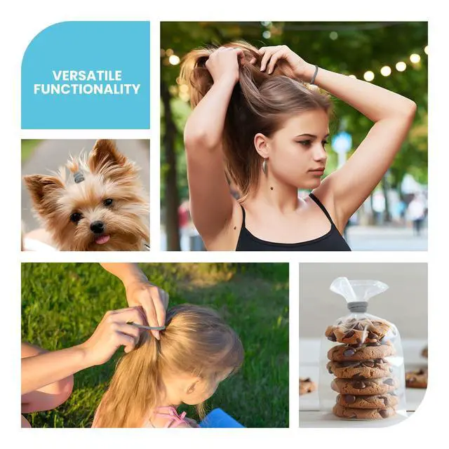 Alt view image 6 of 7 - Soft Hair Ties No Damage, 100 pcs Seamless Ponytail Holders