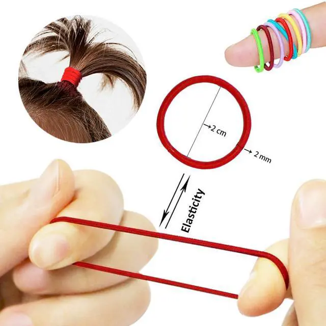 Alt view image 2 of 7 - 200PCS Small Hair Ties,No Crease Baby Hair Ties for Baby Girls