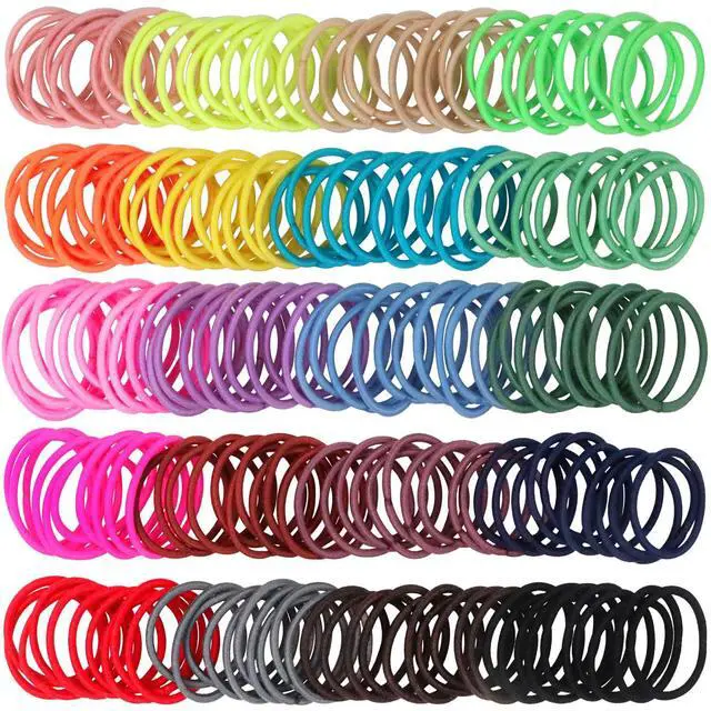 Alt view image 3 of 7 - 200PCS Small Hair Ties,No Crease Baby Hair Ties for Baby Girls