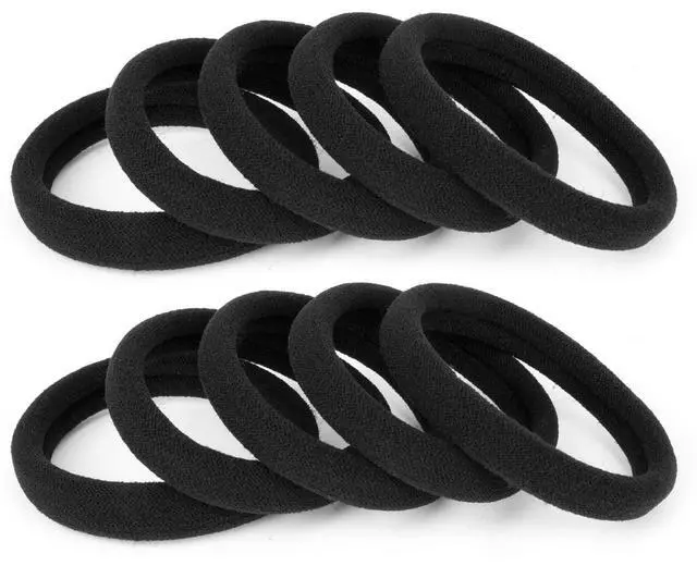 Main image of 100PCS Large Cotton Ponytail Holders, Seamless Hair Ties, Elastics Hair Bands No Damage for Thick, Heavy and Curly Hair, 2 Inch Diameter by