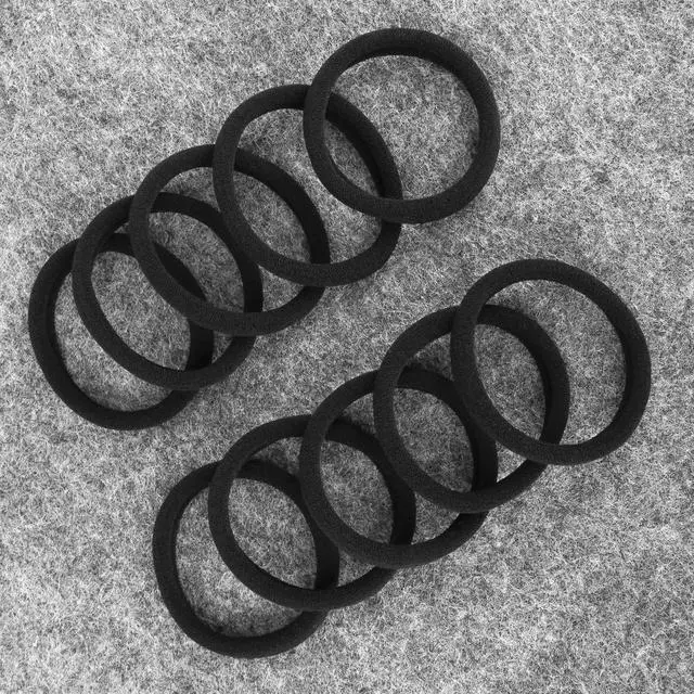 Alt view image 4 of 5 - 100PCS Large Cotton Ponytail Holders, Seamless Hair Ties, Elastics Hair Bands No Damage for Thick, Heavy and Curly Hair, 2 Inch Diameter by