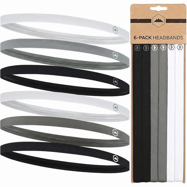 Main image of Thin Elastic Sports Headbands - Workout, Running, Soccer for Women & Men