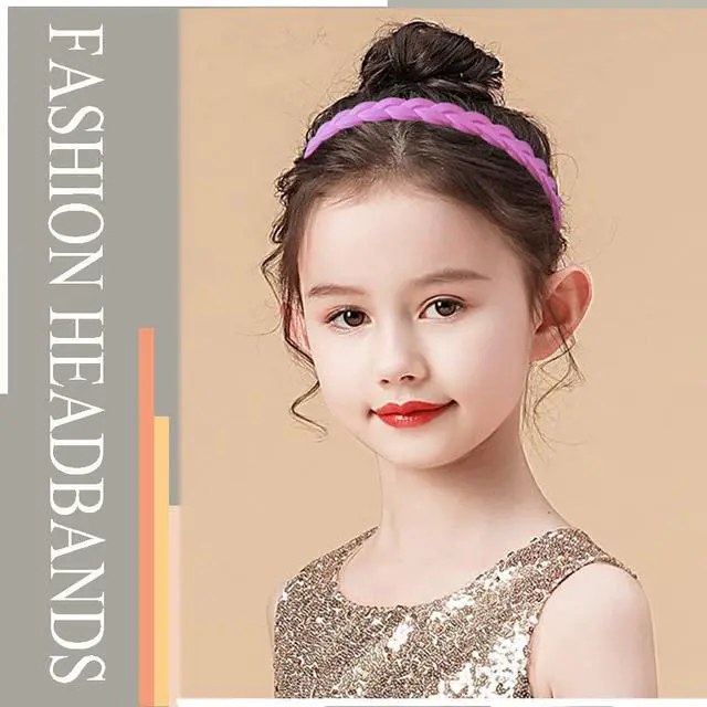 Alt view image 4 of 7 - 12pcs Colorful Headbands for Girls Women Pigtail Hairbands With Teech Plastic Hard Hair Hoops