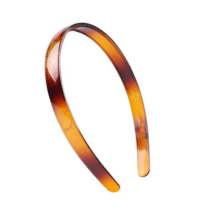 Alt view image 2 of 4 - Set of 2 Simple Fashion Plastic Headband Fine Tooth Hairband Headwear Hair Hoop Hair Acessories for Women's Lady Girls (Black +Brown)