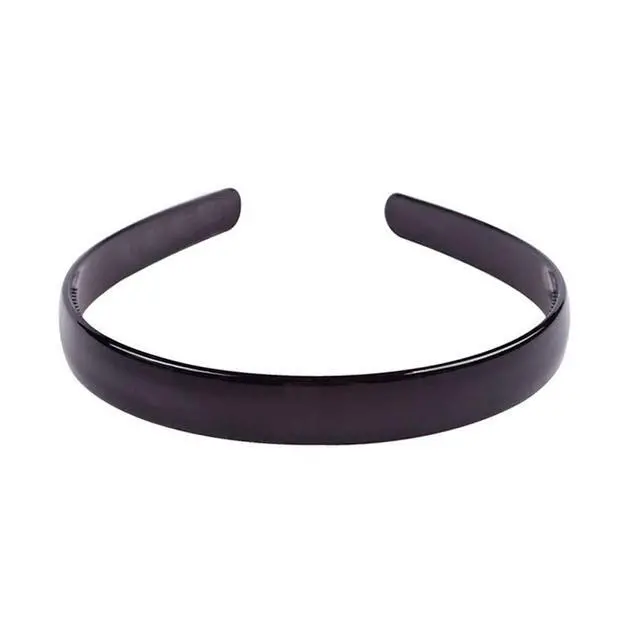 Alt view image 3 of 4 - Set of 2 Simple Fashion Plastic Headband Fine Tooth Hairband Headwear Hair Hoop Hair Acessories for Women's Lady Girls (Black +Brown)