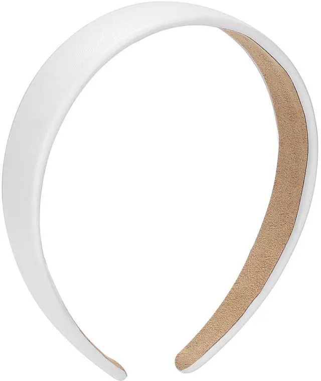 Alt view image 2 of 7 - 1 Inch PU Leather Headband, Wide Padded Hairband Fashion Hair Bands