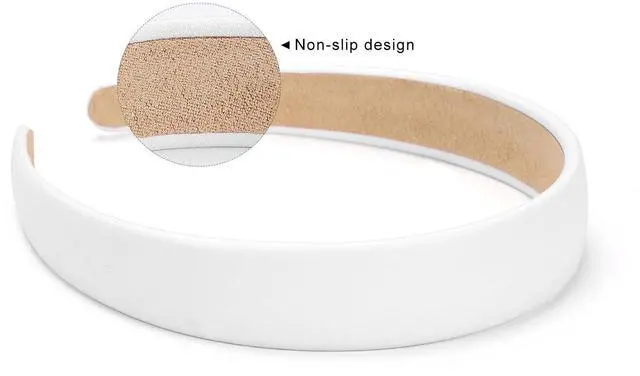 Alt view image 4 of 7 - 1 Inch PU Leather Headband, Wide Padded Hairband Fashion Hair Bands