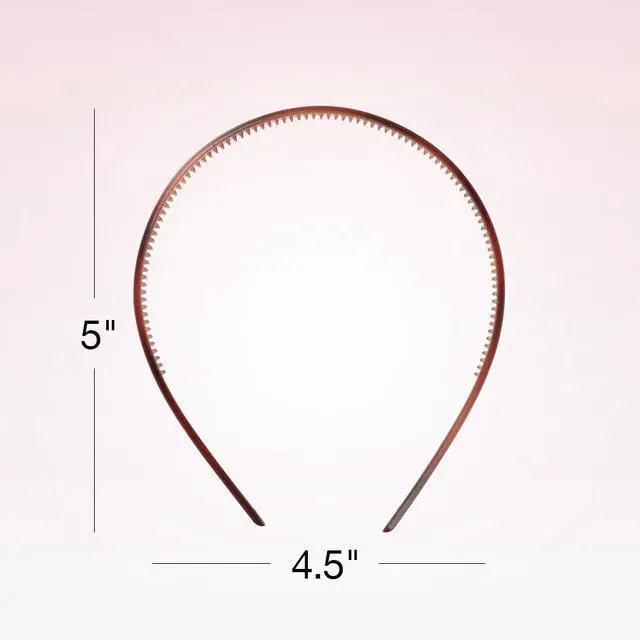 Alt view image 2 of 3 - Effortless Beauty Skinny headband -plastic Headbands for Women and Men - hair accessories for women - Assorted Tortoise - 4 Count