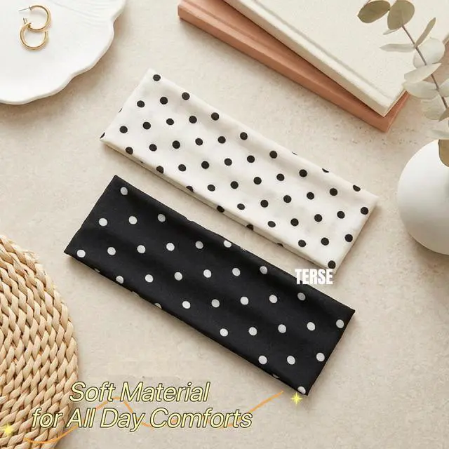 Alt view image 2 of 7 - Polka Dot Headbands for Women Trendy Women Hair Accessories: Cute Head Bands for Women's Hair Fashion Hairbands 6PCS