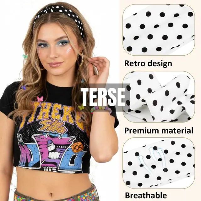 Alt view image 3 of 7 - Polka Dot Headbands for Women Trendy Women Hair Accessories: Cute Head Bands for Women's Hair Fashion Hairbands 6PCS