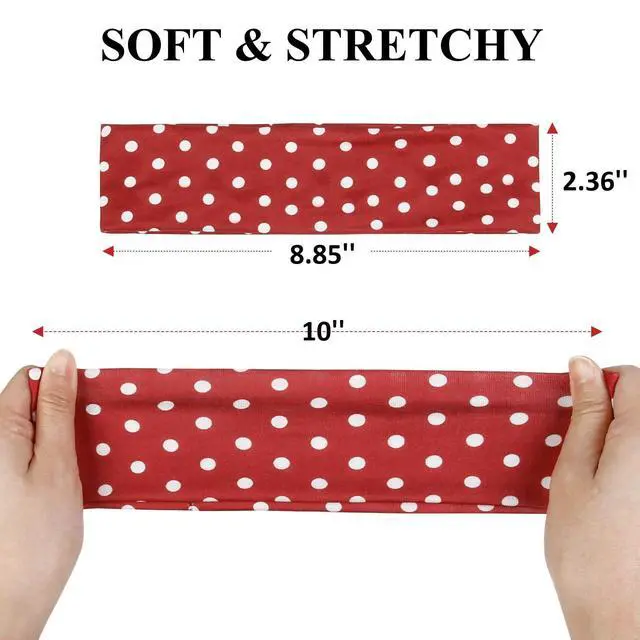 Alt view image 6 of 7 - Polka Dot Headbands for Women Trendy Women Hair Accessories: Cute Head Bands for Women's Hair Fashion Hairbands 6PCS