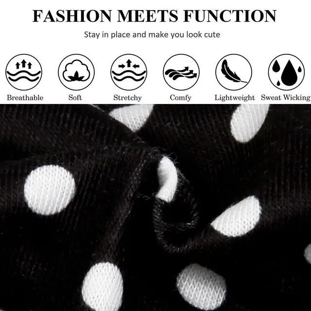 Alt view image 7 of 7 - Polka Dot Headbands for Women Trendy Women Hair Accessories: Cute Head Bands for Women's Hair Fashion Hairbands 6PCS