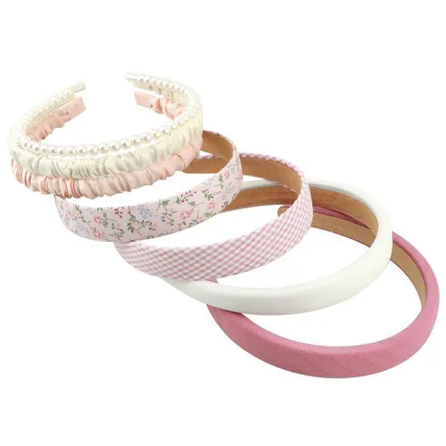 Alt view image 7 of 7 - Headbands for Women Girls, 7pc Set - Non Slip Floral Padded Headbands Cute Pearl Headband for Girls Vintage Wide Headband