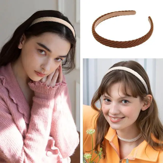Alt view image 7 of 7 - Headbands for Women Thin Knitted Hairbands Fashion Non Slip Headband for Women's Hair Cute Solid Colors Hair Accessories 4 PCS