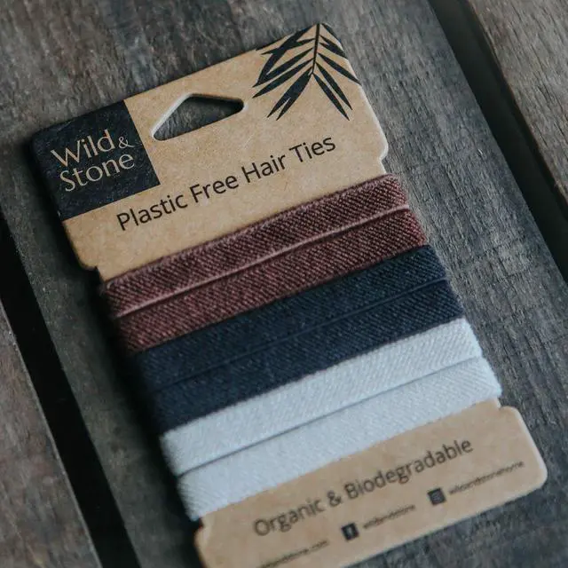Alt view image 4 of 7 - | Pack of 6 Hair Bands | 100% Biodegradable and Plastic-Free Elastic Hair Ties | 100% Organic Cotton and Natural Plant-Based Rubber | No Crease Ponytail Holder (Natural)