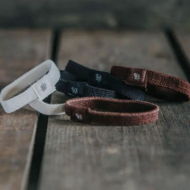 Alt view image 3 of 7 - | Pack of 6 Hair Bands | 100% Biodegradable and Plastic-Free Elastic Hair Ties | 100% Organic Cotton and Natural Plant-Based Rubber | No Crease Ponytail Holder (Natural)